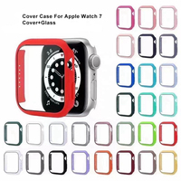 Bestseller-Uhrengehäuse für Apple Iwatch 7/6/5/4/3/38 40 42 44 41 45mm PC-gehärtetes Glas mit Knopf abdeckung Uhrengehäuse