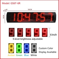 Jam Dinding Digital GX Precise Timing Layar Besar Penghitung Waktu Mundur untuk Industri, Olahraga Luar Ruangan, Pertandingan, Balapan, Produsen