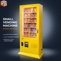 Distributeur automatique intelligent ZDYS, compact, mini, multi-paiements (pièces, billets, cartes), 150-200 articles, surveillance à distance, intégration POS