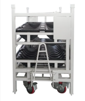 AOCHEN Étagère de garage réglable, peu encombrante, porte-outils de voiture, acier robuste, revêtement en poudre, transport sécurisé, support de pièces de voiture en métal