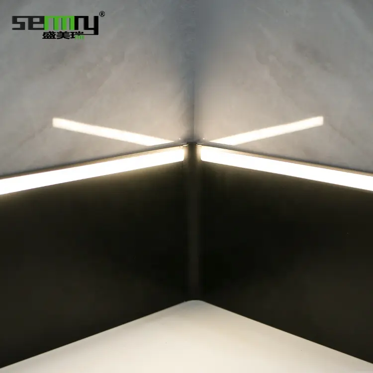 Neue 15cm hohe Aluminium-LED-Fuß leiste Dekorative Wand leiste Basis platten profile Boden zubehör Sockel leiste LED-Profil