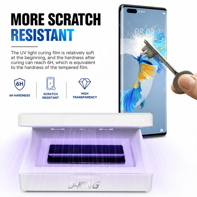 D-KING Business Solution UV Curing Hydrogel Films Screen Protector Vacuum Debubble Filming Laminating Machine for Mobile Phone
