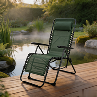 Nouveau design moderne, chaise longue zéro gravité imperméable, couleur unie, durable, hauteur réglable, pliable, portable, chaise longue de jardin
