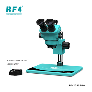 <span class=keywords><strong>Microscope</strong></span> trinoculaire RF-7050PRO avec grossissement 7-50x, éclairage LED à 6 niveaux de réglage, résolution de caméra 1920x1080 - Product Image 2