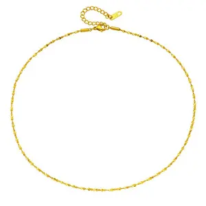 Wholesale 18k Rope Chain Real Gold Jewelry 18k With Certificate 18k Solid Gold Jewelry 18k Real Gold Chain Rope Chain