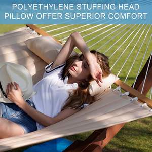 12 FT doppio tessuto trapuntato esterno Patio cortile a bordo piscina amaca con spalmatore bar e cuscino staccabile - Product Image 4