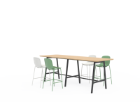 Table de bar de travail au design moderne en bois et métal, durable et écologique pour la maison ou le bureau