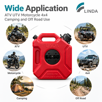 Réservoir de carburant portable 3L en PEHD 2,5 mm avec bec verseur, bouchon de ventilation et fixation sécurisée pour Argo, VTT, moto tout-terrain, certifié CE EPA CARB