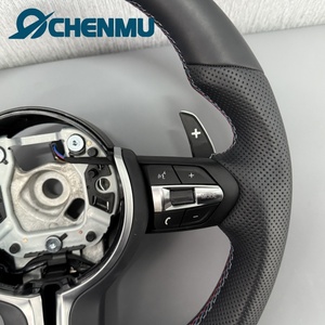 Volant en cuir de haute qualité pour <span class=keywords><strong>BMW</strong></span> F10 F30 F32 F25 F34 F35 F36 F48 F26 F15 F13, modifié et amélioré, en forme de D - Product Image 3