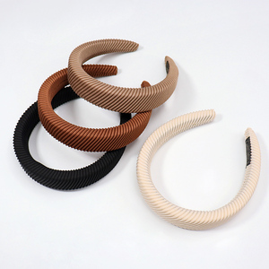 Banda Ancha de sarga para el pelo para mujer, diadema de esponja para el pelo, diadema de color sólido para lavado de cara, accesorios para el cabello de moda - Product Image 1