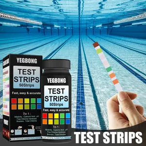 Yegbong 7-In-1 Zwembad Ph Test Papier Zachte Resterende Chloor Ph Waarde Papier Gemakkelijk Zwembad Schoner Teststrip