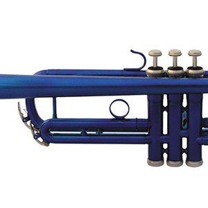 <span class=keywords><strong>Trompette</strong></span> en Si bémol en laiton avec finition laquée <span class=keywords><strong>bleue</strong></span>, instrument de musique de niveau débutant à professionnel pour examen - Product Image 4