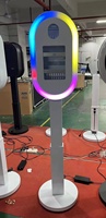 Photomaton portable en métal pour iPad avec éclairage rotatif à 360° réglable, télécommande, garantie de 2 ans - pour événements et locations