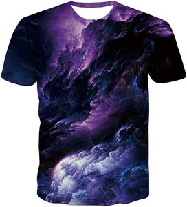 T-Shirt Stampata in 3D Fitspi per <span class=keywords><strong>Uomo</strong></span>, Magliette a Maniche Corte con Motivi Spaziali e Universo, Dropshipping Personalizzato - Product Image 5