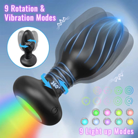 APP-gesteuerter Rotations-Analplug für Männer und Frauen, Wackelnder Anal-Vibrator, Gay-Analplug mit LED, Erotikspielzeug für Paare