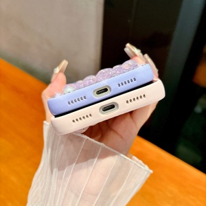 Custodie trasparenti per telefono cellulare in TPU con strass di diamanti con strass e perla con Design antiurto <span class=keywords><strong>Cover</strong></span> <span class=keywords><strong>trasparente</strong></span> per <span class=keywords><strong>iPhone</strong></span> 17 16 Pro - Product Image 4