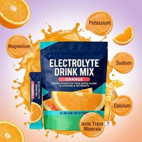 Produsen OEM Bubuk Elektrolit Oranye Minuman Hidrasi Tanpa Gula Campuran Sodium Kalium Magnesium Nutrisi Olahraga