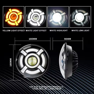 Fari LED Angel's Eye da 7 Pollici in Lega di Alluminio Personalizzati con Illuminazione Automatica per ATV/UTV/Moto Jeep Renegade 2015-2021 Anteriori - Product Image 2