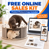 Maison d'activités ronde personnalisée en feutre pour chat, plateforme de jeu intérieure pour animaux de compagnie, lit-caverne, vente en gros OEM ODM