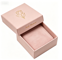 Boîte cadeau personnalisée avec couvercle mat, estampage à chaud doré, motif papillon, étoile, floral, boîte à bijoux carrée vide en papier