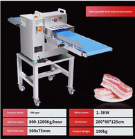 Nouvelle machine à découper la viande en acier allié, entièrement automatique, taille de découpe réglable, capacité de découper la viande congelée
