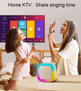 <span class=keywords><strong>Karoke</strong></span>-minialtavoz portátil para el hogar, minialtavoz inalámbrico con Led, con micrófono, BT, Karaoke - Product Image 4