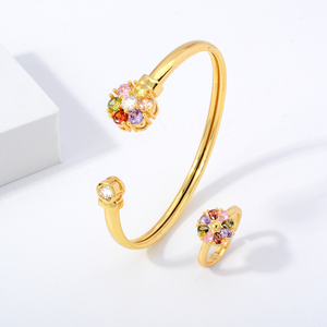 กำไลข้อมือทองคำดีไซน์ใหม่ล่าสุดปี 2022 แบบปรับแต่งได้สำหรับผู้หญิง เครื่องประดับชิ้นใหญ่ - Product Image 1