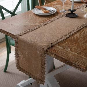 <span class=keywords><strong>Chemin</strong></span> de <span class=keywords><strong>Table</strong></span> tissé en lin de Style rétro bohème américain Bubaba pour un usage domestique-pour les mariages de noël tapis de <span class=keywords><strong>Table</strong></span> en <span class=keywords><strong>Jute</strong></span> en gros - Product Image 4