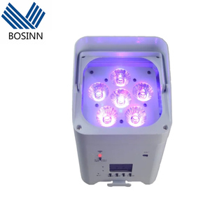 Chiếu đèn 6in1 rgbwa + UV Wifi Battery Powered đèn sân khấu RGBW thay đổi màu sắc không dây DMX LED mệnh uplight - Product Image 1