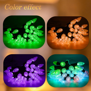 Guirlandes lumineuses LED Pixel de Noël DC12V C9 RGB, étanches pour l'extérieur, colorées, IP67, ampoules pour décorations de fêtes, lumières ponctuelles - Product Image 5