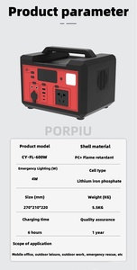 Porpiu 600w חשמל נייד אספקת מכירה חמה חיצונית קיבולת גבוהה מראה נייד לוח - Product Image 6