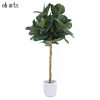 Arbre Bonsaï Artificiel Multi-Tailles Warmplants Oh Arts, Ficus Lyrata Artificiel, Arbre Ficus Lyrata Faux en Gros