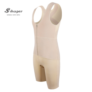 S-SHAPER colombien post-chirurgie Shapewear pour hommes Body de compression avec soutien zippé Shapers chirurgicaux de transfert de graisse - Product Image 2