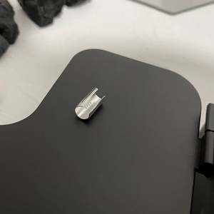 EZ198 Orecchino a Clip Lungo Lucido in Argento 925, Stile Vintage, Design di Alta Gamma per Matrimoni e Feste, Idea Regalo Unica - Product Image 3