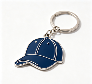 Porte-clés personnalisé en métal, casquette de baseball émaillée, porte-clés en alliage de zinc, souvenir, cadeau promotionnel - Product Image 4