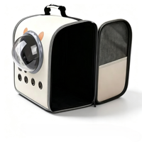 Sac à dos de transport pour animaux de compagnie Space Capsule, fenêtre de visualisation transparente, sac de voyage ventilé et confortable pour chats, activités de plein air