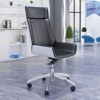 Chaise de bureau de direction haut de gamme, très vendue, design contemporain blanc, ergonomique, réglable en hauteur, avec base en acier véritable de luxe