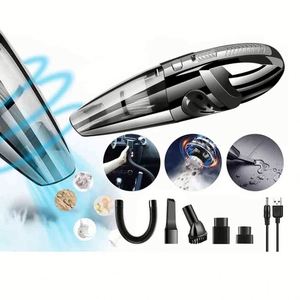 Accessoires de voiture, aspirateur portatif sans fil puissant à aspiration cyclonique, rechargeable, sec et humide - Product Image 1