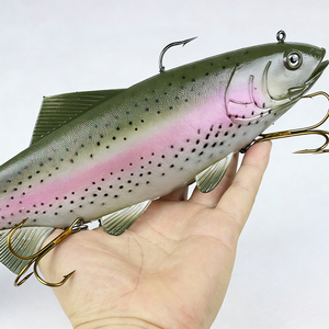 Señuelo Blando de Simulación de Trucha de 300mm y 372g, Personalizado de Fábrica, Cebo Artificial para Pesca de Grandes Peces, Señuelo Blando para Lucio, Salmón y Atún - Product Image 3