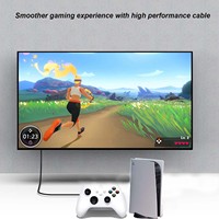 Câble HDMI bidirectionnel 4K60Hz vers DisplayPort avec câble d'alimentation USB pour PS5 Switch Desktop