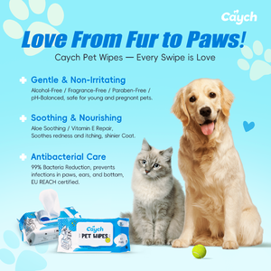 ผ้าเช็ดทำความสะอาดสัตว์เลี้ยงแบบไม่ถักทอ สำหรับสุนัขและแมว ทำความสะอาดอย่างอ่อนโยน หนานุ่ม พกพาสะดวก ใช้ได้ทุกวัน สำหรับดูแลและกรูมมิ่งสัตว์เลี้ยง - Product Image 4
