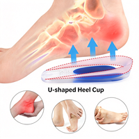 Coussinets de talon en gel avec design en forme de U, offrant une absorption des chocs, une protection anti-abrasion et un soulagement pour le talon.