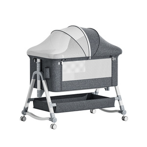 Culla Portatile Pieghevole in Metallo per Neonati, Regolabile in Altezza, Rimovibile, Ampia, Anti-Ribaltamento, con Funzione Anti-Sgocciolamento <span class=keywords><strong>Latte</strong></span>, Articoli per Neonati, Love Taken - Product Image 5
