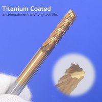 Fraise rotative CNC RUIMENG 1/8" (10,5 mm) en carbure de tungstène revêtu de titane, 1 dent, pour gravure, fabrication chinoise