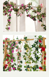 Enredadera <span class=keywords><strong>de</strong></span> Rosas Artificiales para Decoración del Hogar, Varas <span class=keywords><strong>de</strong></span> Rosas - Product Image 5