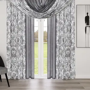 100 % polyester druck verdunkelung vorhang moderne luxus fenster patchwork vorhänge lieferant