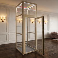 Pièces d'ascenseur pour villa et maison familiale : Protection anti-pincement, porte d'ascenseur en verre trempé, silencieuse et sécurisée