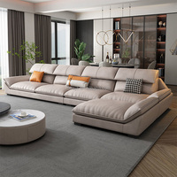 Gran oferta, conjunto de sofá minimalista en forma de L para sala de estar, sofá Seccional de esquina fácil de limpiar, sofá de gran tamaño de 1, 2, 5 y 7 plazas con Chaise