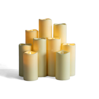 Lilin LED Tanpa Api Laris Manis, Kontrol Jarak Jauh, Baterai, Api 3D untuk Pernikahan, Halloween, Diwali, Liburan, Rumah, Plastik