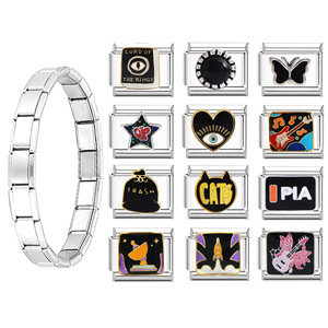 Italian Modular Bracelet Stainless Steel DIY Charm Set Fashion Jewelry Collection - Product Image 1
